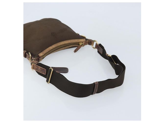 Borsa a Spalla PRADA in Tela Marrone Oro Auth 172166 D'oro - vista 7