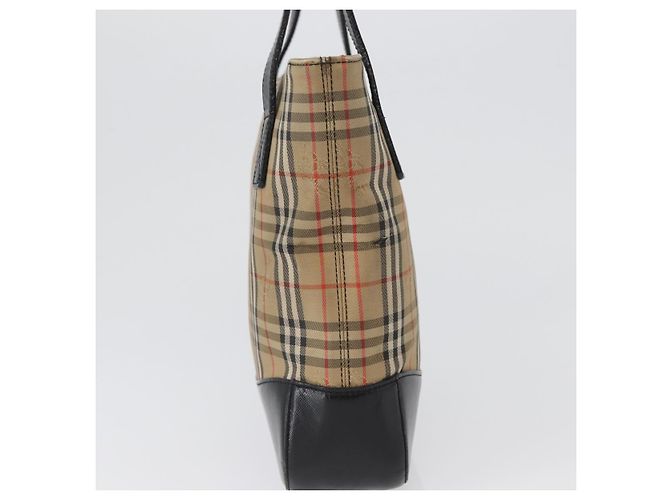 BURBERRY Nova Check Handtasche aus Canvas in Beige mit Gold, Auth bs33397 - Ansicht 5