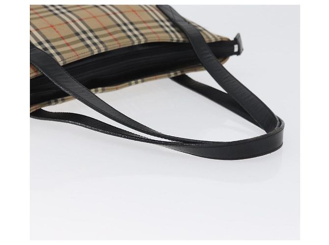 BURBERRY Nova Check Handtasche aus Canvas in Beige mit Gold, Auth bs33397 - Ansicht 8