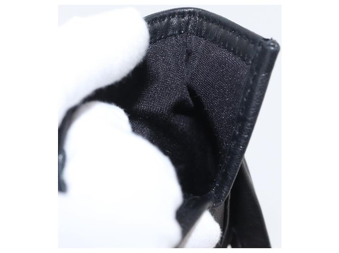 Hermès HERMES Handschuhe aus schwarzem Leder Auth bs33528 - Ansicht 19