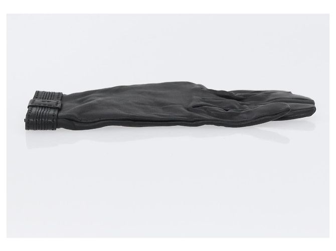 Hermès HERMES Handschuhe aus schwarzem Leder Auth bs33528 - Ansicht 5