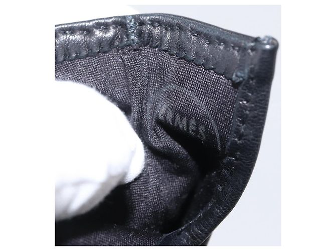 Hermès HERMES Handschuhe aus schwarzem Leder Auth bs33528 - Ansicht 8