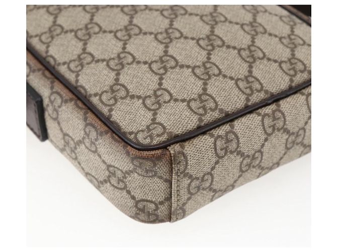 Borsa a spalla GG Supreme in PVC beige e argento di GUCCI 122754 Auth ep13334 - vista 13