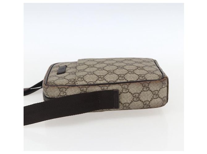 Borsa a spalla GG Supreme in PVC beige e argento di GUCCI 122754 Auth ep13334 - vista 4
