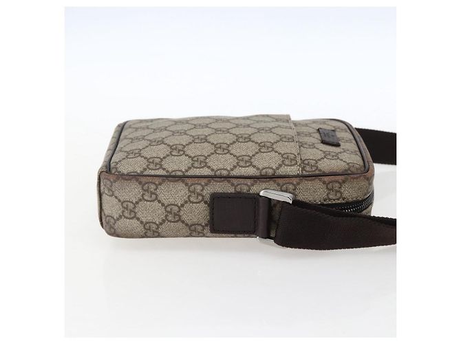 Borsa a spalla GG Supreme in PVC beige e argento di GUCCI 122754 Auth ep13334 - vista 5