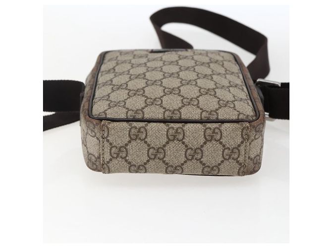 Borsa a spalla GG Supreme in PVC beige e argento di GUCCI 122754 Auth ep13334 - vista 9