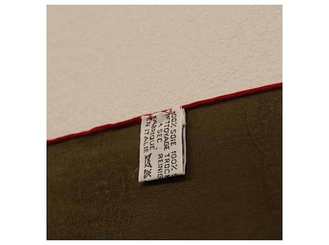 Cartier Sciarpa in seta khaki Auth am10834V Cachi - vista 22