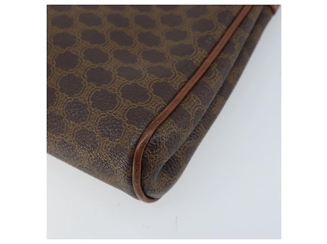 Céline Borsa a Spalla in Tela Macadam CELINE in Pelle PVC Marrone Oro Auth ep13480 D'oro - vista 10