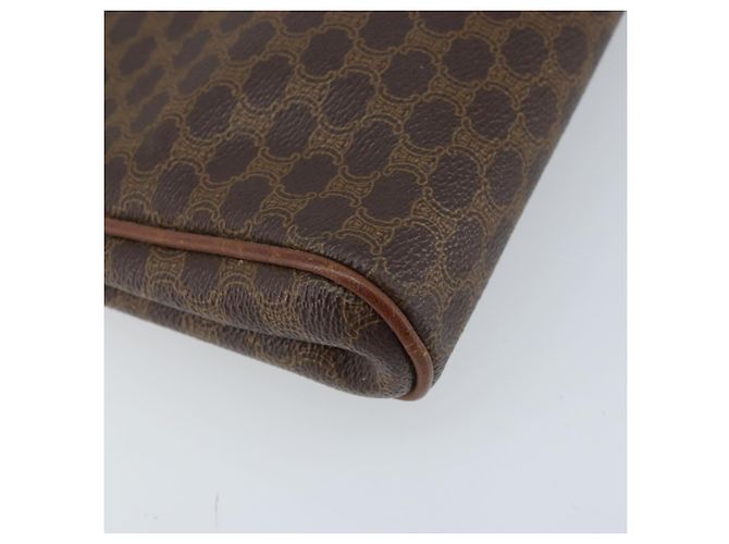 Céline Borsa a Spalla in Tela Macadam CELINE in Pelle PVC Marrone Oro Auth ep13480 D'oro - vista 11