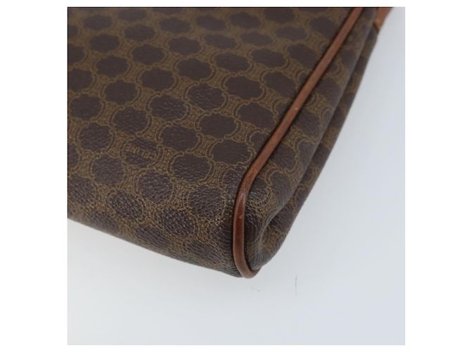 Céline Borsa a Spalla in Tela Macadam CELINE in Pelle PVC Marrone Oro Auth ep13480 D'oro - vista 12