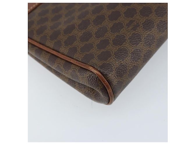 Céline Borsa a Spalla in Tela Macadam CELINE in Pelle PVC Marrone Oro Auth ep13480 D'oro - vista 13