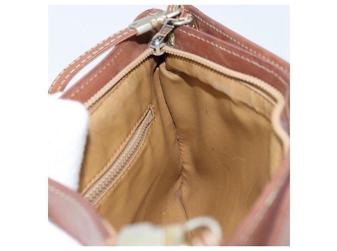 Céline Borsa a Spalla in Tela Macadam CELINE in Pelle PVC Marrone Oro Auth ep13480 D'oro - vista 18