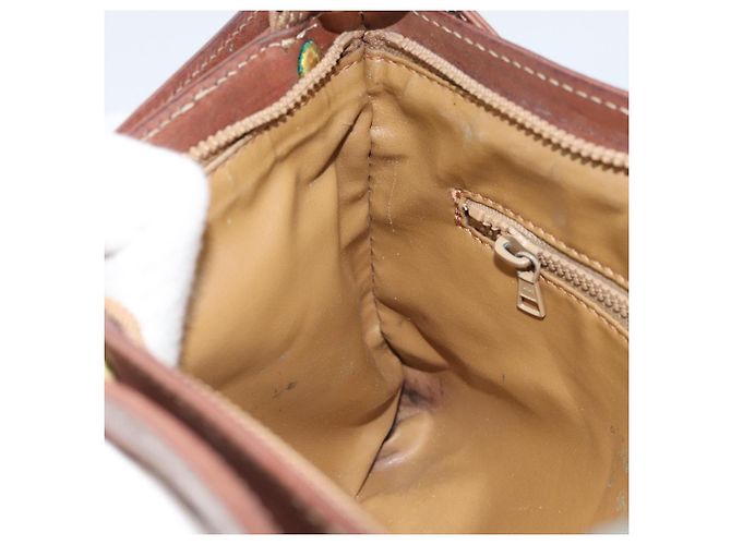 Céline Borsa a Spalla in Tela Macadam CELINE in Pelle PVC Marrone Oro Auth ep13480 D'oro - vista 19