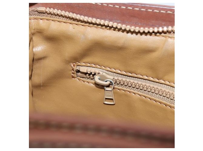 Céline Borsa a Spalla in Tela Macadam CELINE in Pelle PVC Marrone Oro Auth ep13480 D'oro - vista 20