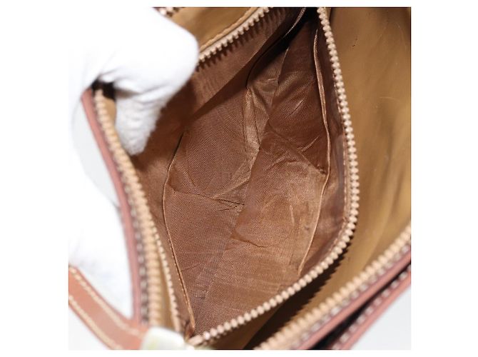 Céline Borsa a Spalla in Tela Macadam CELINE in Pelle PVC Marrone Oro Auth ep13480 D'oro - vista 21