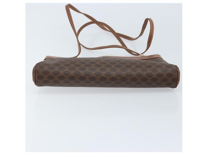 Céline Borsa a Spalla in Tela Macadam CELINE in Pelle PVC Marrone Oro Auth ep13480 D'oro - vista 9