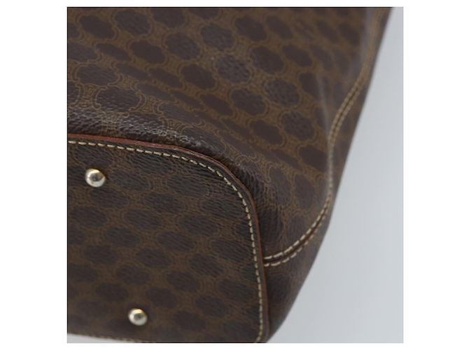 Céline Sac à épaule en toile Macadam CELINE en cuir PVC marron doré Auth ep13438 - vue 10