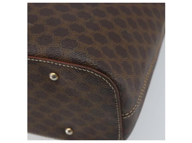 Céline Sac à épaule en toile Macadam CELINE en cuir PVC marron doré Auth ep13438 - vue 12