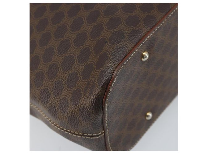 Céline Sac à épaule en toile Macadam CELINE en cuir PVC marron doré Auth ep13438 - vue 13