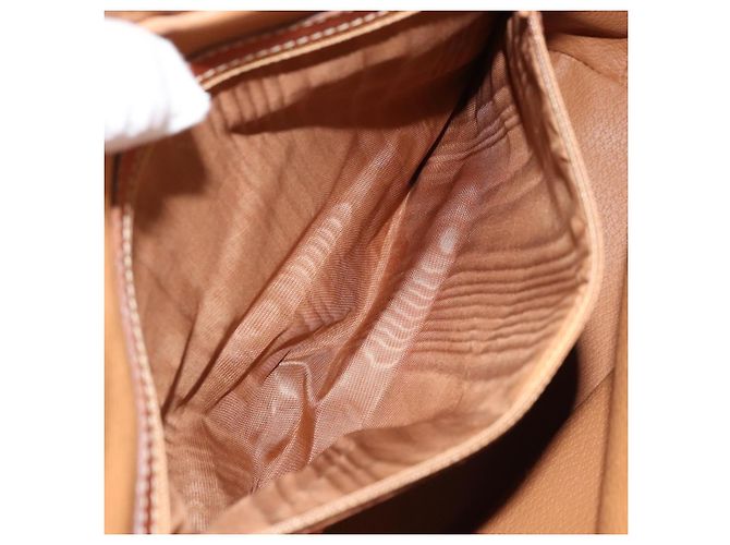 Céline Sac à épaule en toile Macadam CELINE en cuir PVC marron doré Auth ep13438 - vue 21
