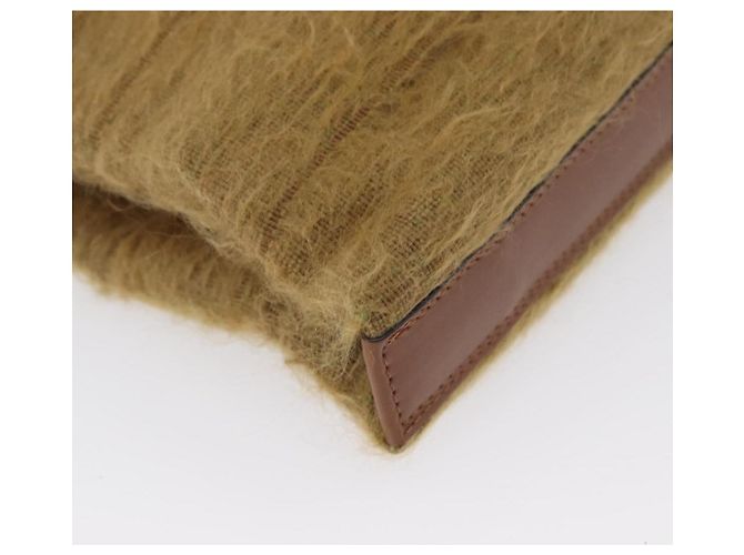 Borsa a Spalla Salvatore Ferragamo in Seta e Cotone Khaki Argento Autentica 166824 Cachi - vista 10