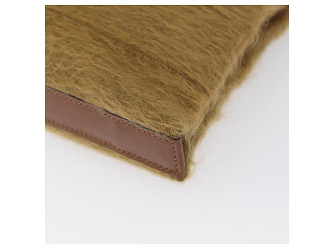 Borsa a Spalla Salvatore Ferragamo in Seta e Cotone Khaki Argento Autentica 166824 Cachi - vista 11