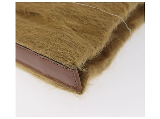 Borsa a Spalla Salvatore Ferragamo in Seta e Cotone Khaki Argento Autentica 166824 Cachi - vista 13