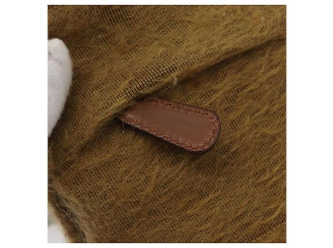Borsa a Spalla Salvatore Ferragamo in Seta e Cotone Khaki Argento Autentica 166824 Cachi - vista 14