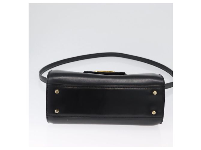 BALLY Borsa a mano in pelle 2 vie Nero Oro Auth 173218 D'oro - vista 11