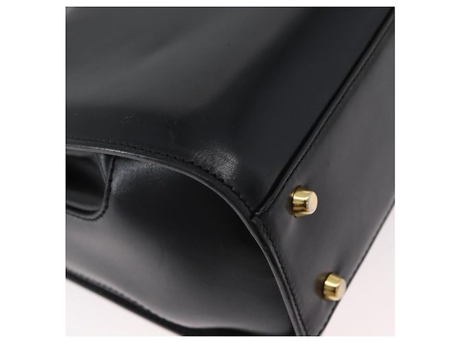 BALLY Borsa a mano in pelle 2 vie Nero Oro Auth 173218 D'oro - vista 14