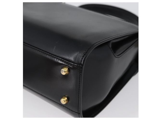 BALLY Borsa a mano in pelle 2 vie Nero Oro Auth 173218 D'oro - vista 15