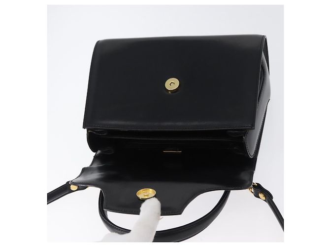 BALLY Borsa a mano in pelle 2 vie Nero Oro Auth 173218 D'oro - vista 17