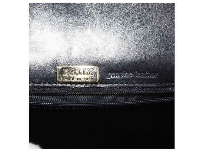 BALLY Borsa a mano in pelle 2 vie Nero Oro Auth 173218 D'oro - vista 18