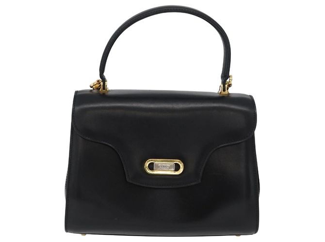 BALLY Borsa a mano in pelle 2 vie Nero Oro Auth 173218 D'oro - vista 2