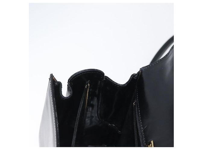BALLY Borsa a mano in pelle 2 vie Nero Oro Auth 173218 D'oro - vista 23