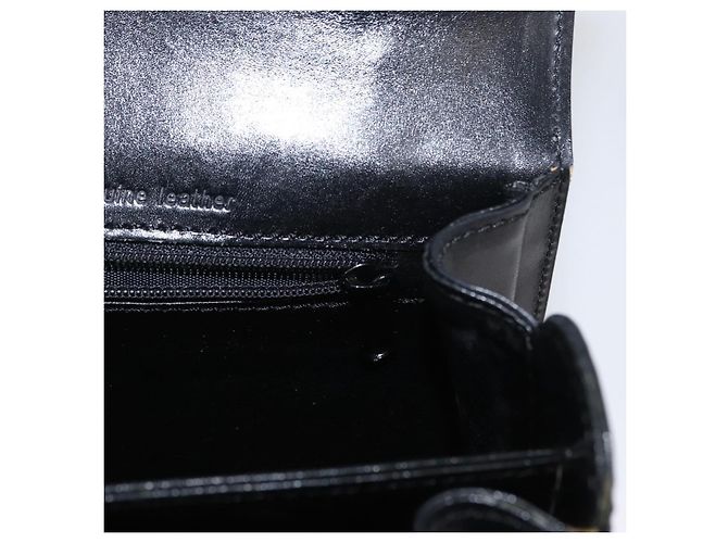 BALLY Borsa a mano in pelle 2 vie Nero Oro Auth 173218 D'oro - vista 25