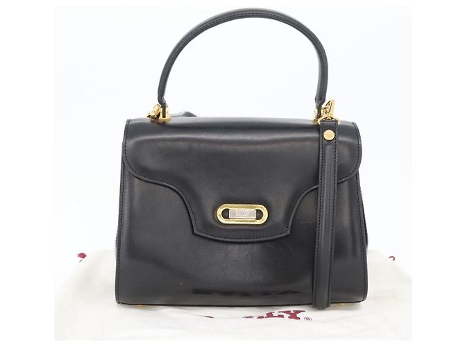 BALLY Borsa a mano in pelle 2 vie Nero Oro Auth 173218 D'oro - vista 28