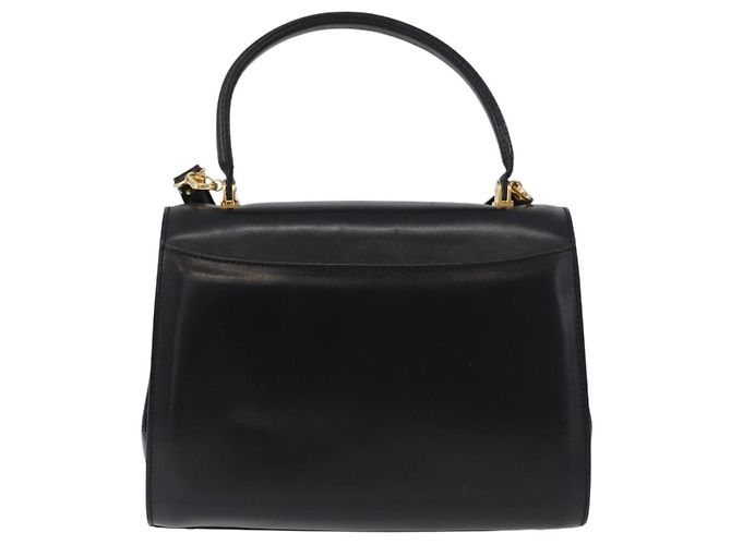 BALLY Borsa a mano in pelle 2 vie Nero Oro Auth 173218 D'oro - vista 3