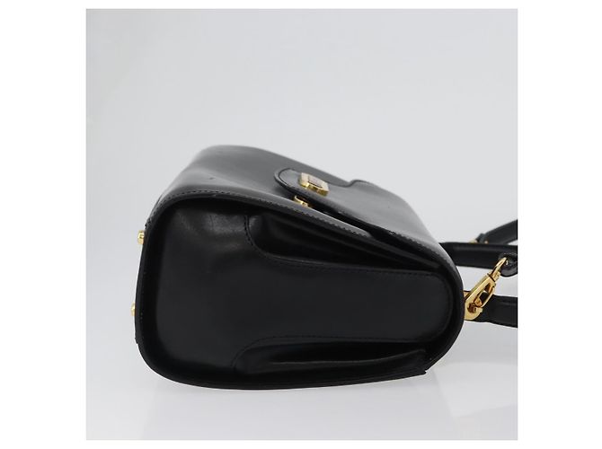 BALLY Borsa a mano in pelle 2 vie Nero Oro Auth 173218 D'oro - vista 4
