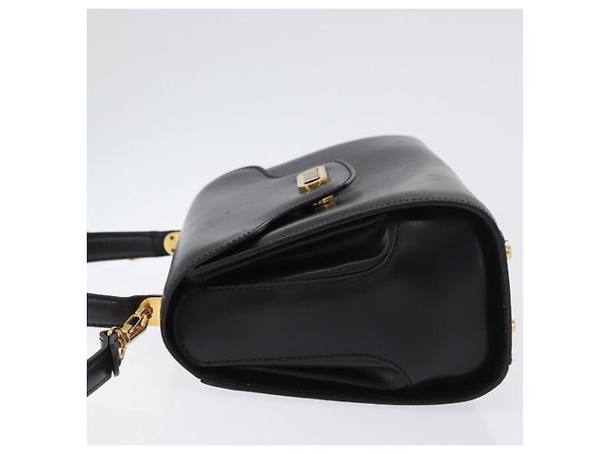 BALLY Borsa a mano in pelle 2 vie Nero Oro Auth 173218 D'oro - vista 5
