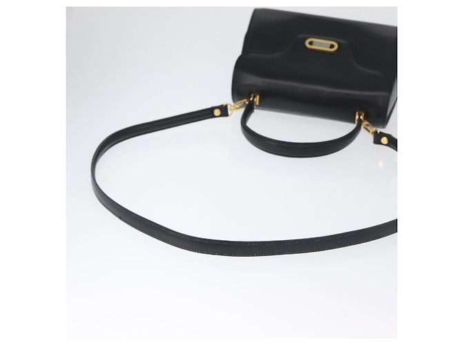 BALLY Borsa a mano in pelle 2 vie Nero Oro Auth 173218 D'oro - vista 9
