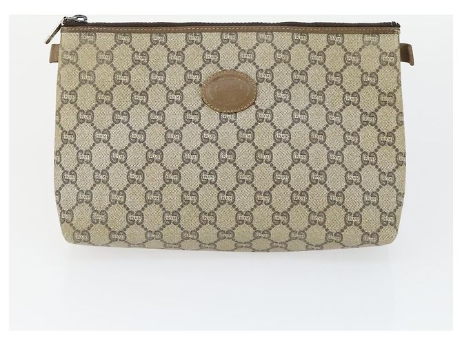 GUCCI GG Canvas GG Plus Sherry Line Tasche PVC 3 Set Beige Marine Auth 155246 Marineblau - Ansicht 10