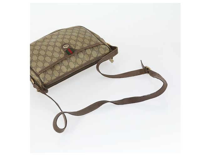 GUCCI GG Canvas GG Plus Sherry Line Tasche PVC 3 Set Beige Marine Auth 155246 Marineblau - Ansicht 19