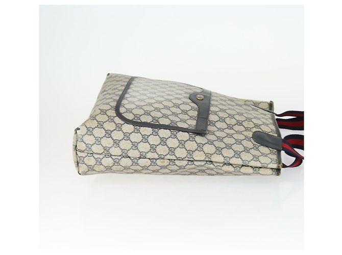 GUCCI GG Canvas GG Plus Sherry Line Tasche PVC 3 Set Beige Marine Auth 155246 Marineblau - Ansicht 4