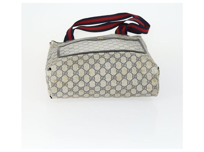 GUCCI GG Canvas GG Plus Sherry Line Tasche PVC 3 Set Beige Marine Auth 155246 Marineblau - Ansicht 7