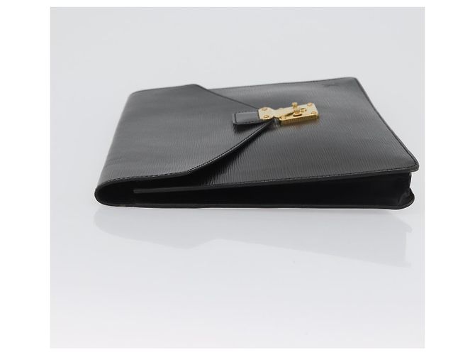 LOUIS VUITTON Epi Porte Documents�ESenatur Briefcase Black M54452 Auth ep13511 - view 4