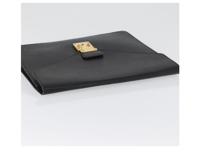 LOUIS VUITTON Epi Porte Documents�ESenatur Briefcase Black M54452 Auth ep13511 - view 5