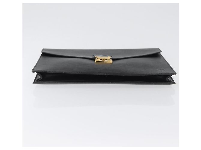 LOUIS VUITTON Epi Porte Documents�ESenatur Briefcase Black M54452 Auth ep13511 - view 6