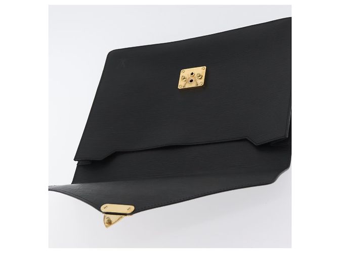 LOUIS VUITTON Epi Porte Documents�ESenatur Briefcase Black M54452 Auth ep13511 - view 8