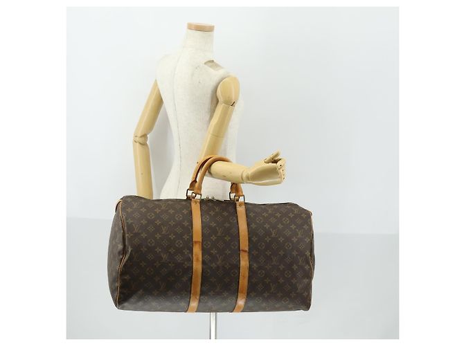 LOUIS VUITTON Borsa Boston Monogram Keepall 55 M41424 LV Auth 171726 Monogramma - vista 21